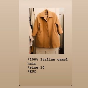 Size 10 Italian Camel Hair Coat